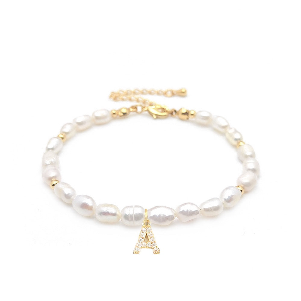 Alphabet Pearl Bracelet